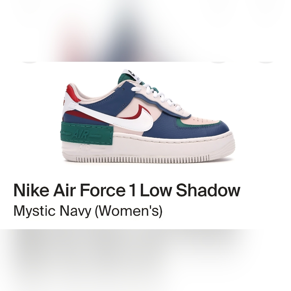 Nike Air Force 1 Low Shadow in Navy and Red